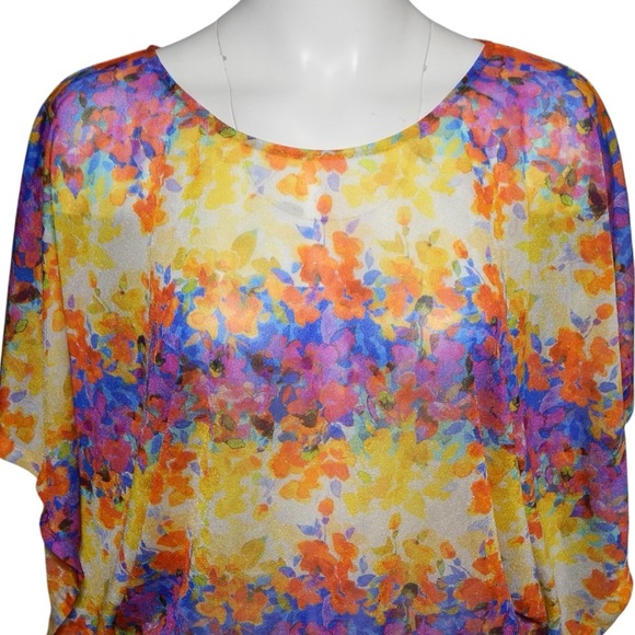 Luli Fama Dulce Tormento South Beach Dress Swimsuit Coverup Size Small Orange - Picture 3 of 8
